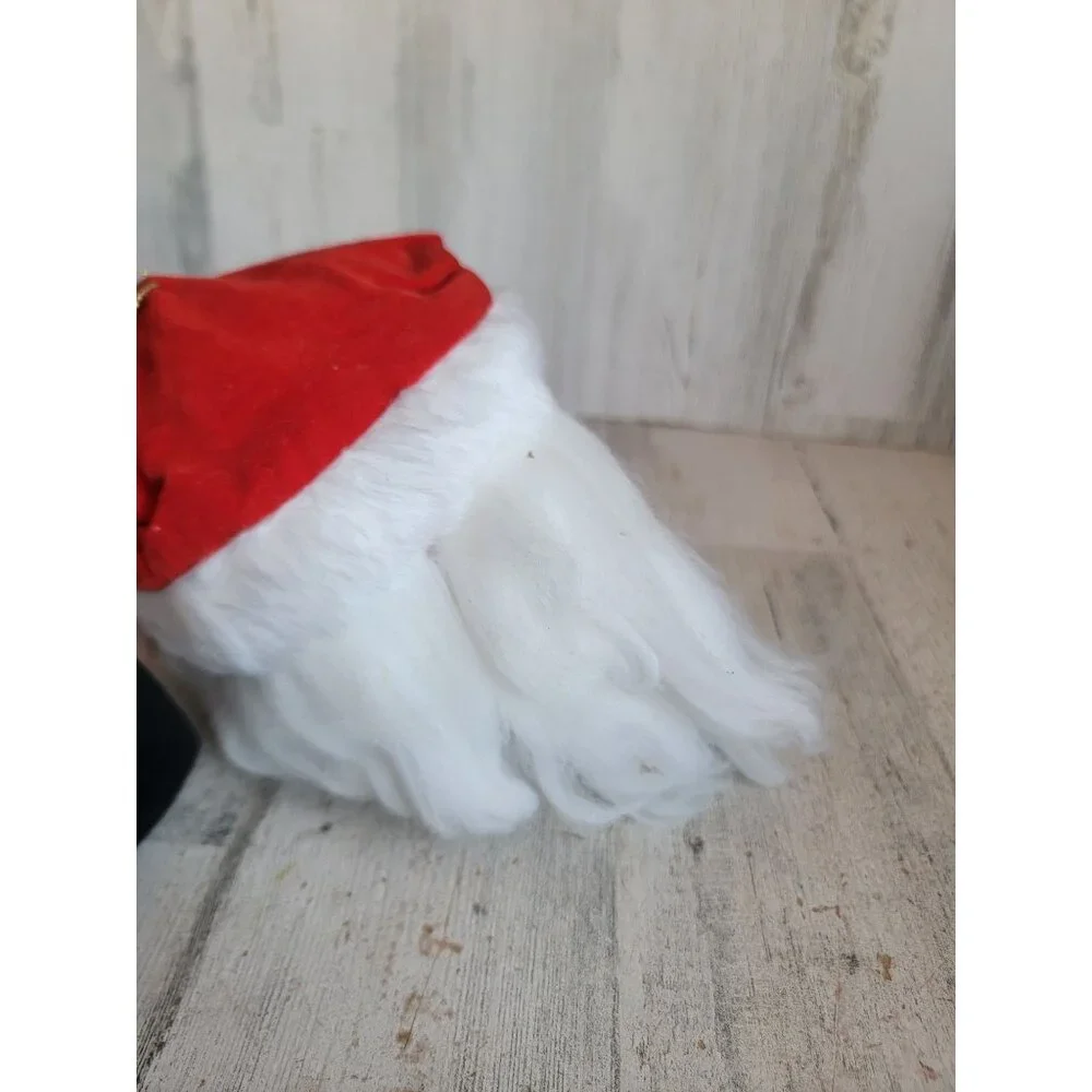 Santa Claus face vintage mistletoe hat ornament Xmas decor‎